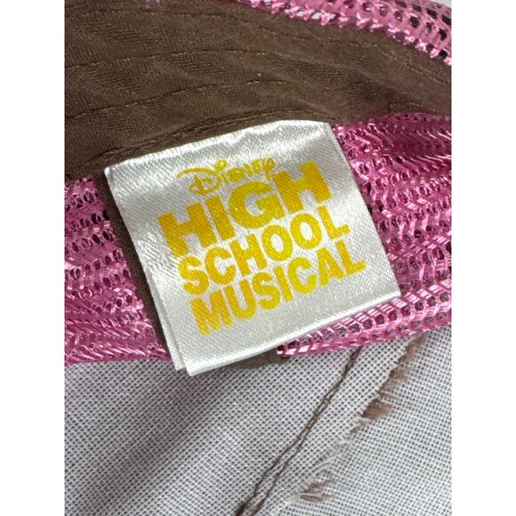 Y2K Brown Pink Glitter Disney High School Musical HSM Trucker Cap Baseball Hat - Picture 5 of 6